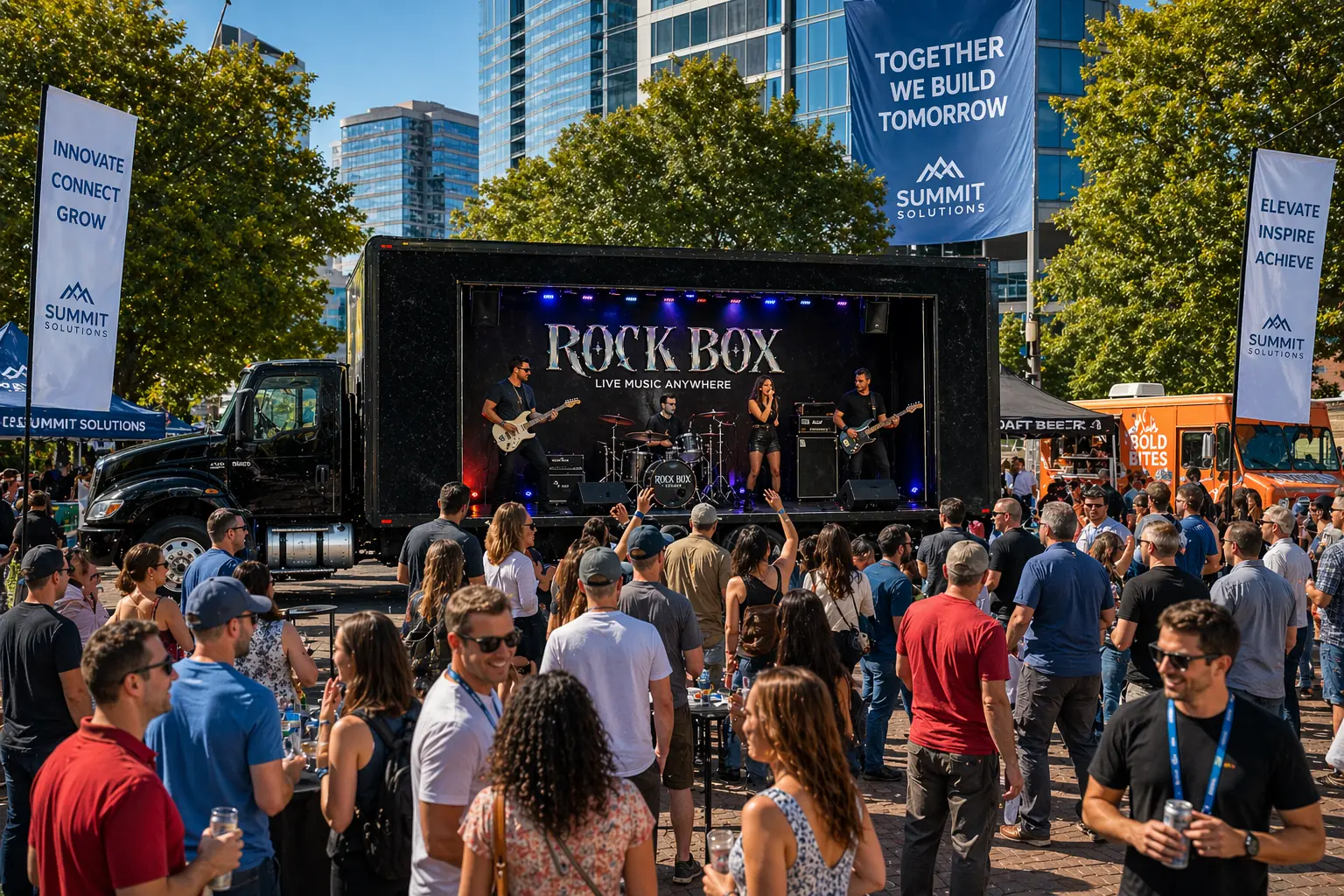Rock Box at a downtown corporate event